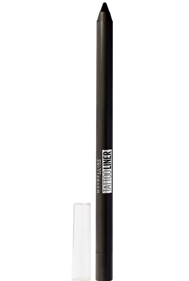 Maybelline Gell Pencil Liner, Tattoo Eye Liner Quick Drying Eyeliner, Waterproof & Smudge-Proof – Semi-Permanent Tattoo, Long-Lasting Sharpenable with Built-in Sharpener, Shade: Deep Onyx