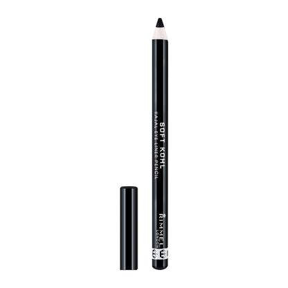 Rimmel Soft Kohl Kajal Professional Eyeliner Pencil, Intense Long-Lasting Colour, Up to 12 Hours Wear, Smudge Proof, 1.2 grams, Jet Black